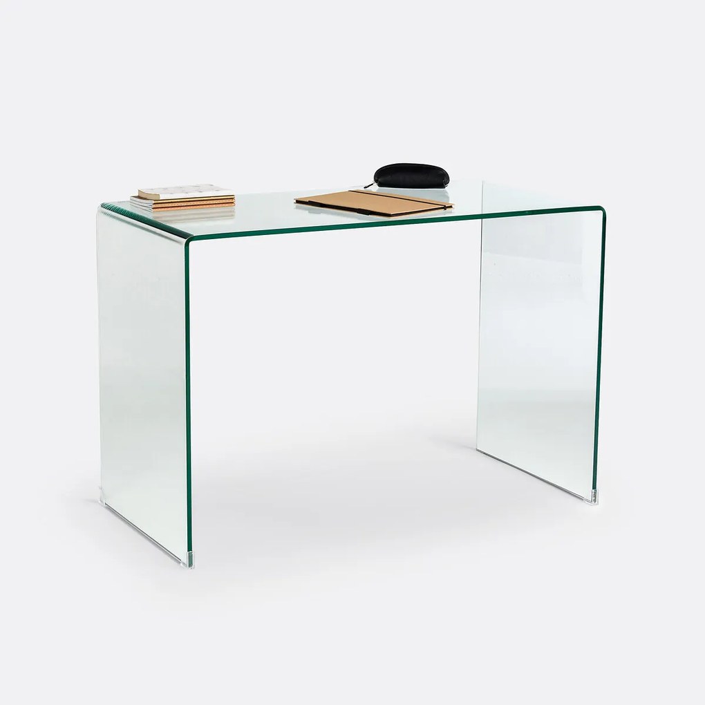 Consolebureau van gehard glas Joan