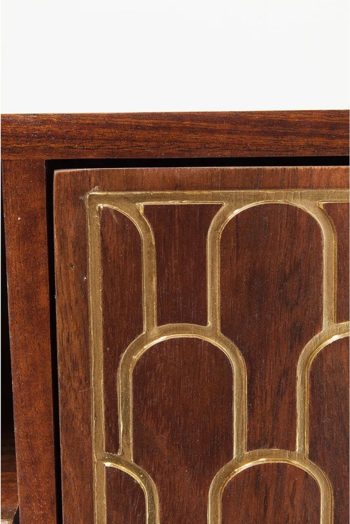 Mangohouten Tv-meubel Goud - 140x35x50cm.