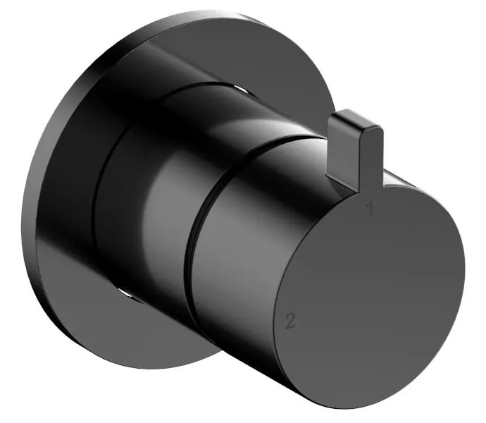 Hotbath ACE 2-weg omstelknop zwart gepolijst PVD