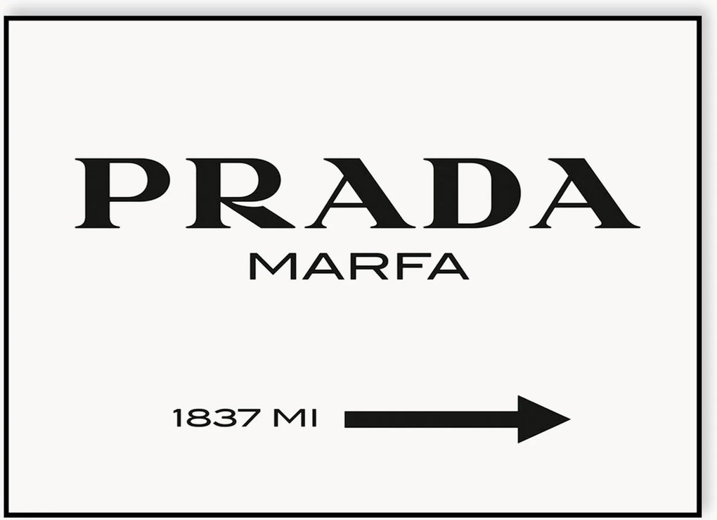 Ingelijste poster Prada