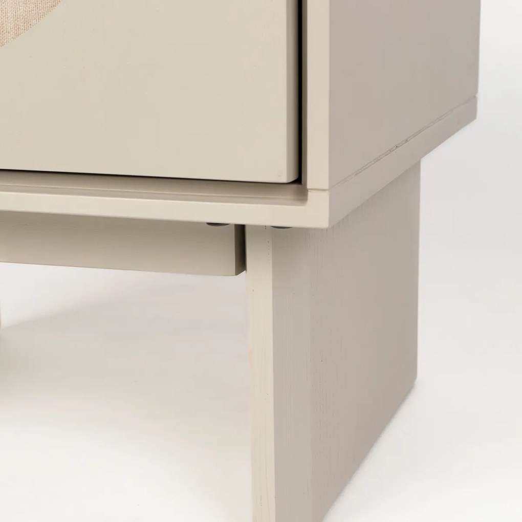 Zuiver Twin Design Nachtkastje Beige - 44x40x59cm.
