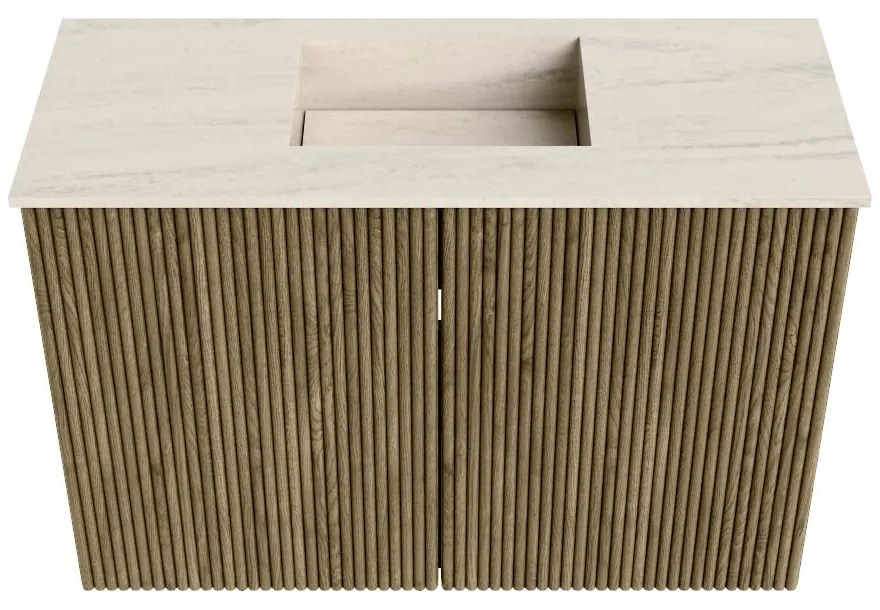 Mondiaz Joya DLux 60cm toiletmeubel dusk met wastafel faye midden 1 kraangat meli