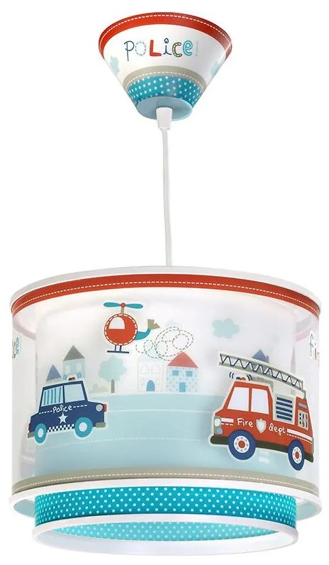 Dalber D-60612 - Hanglamp kinderkamer POLICE 1xE27/60W/230V