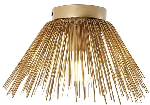 Art Deco plafondlamp goud met lichteffect - Broom