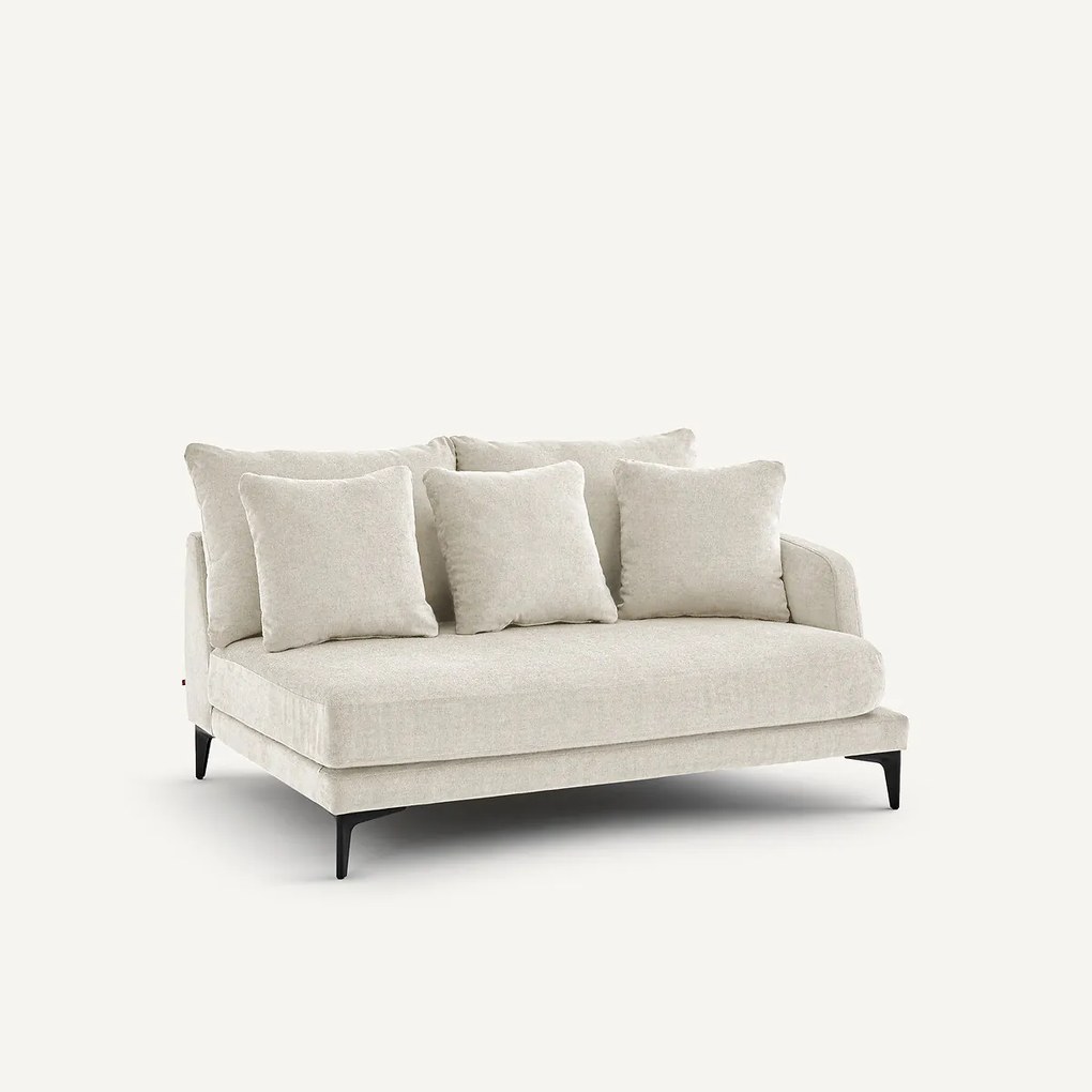 Halve bank, 2zit van polyestermix, MODERNISTE