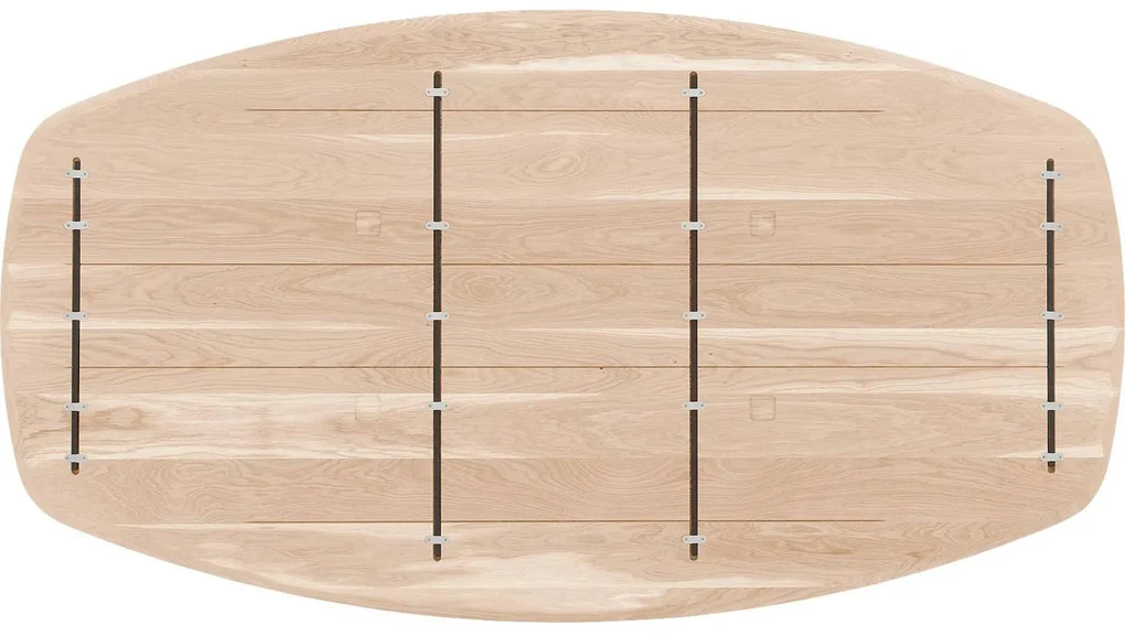 Goossens Excellent Eettafel Floyd, Semi ovaal 180 x 100 cm