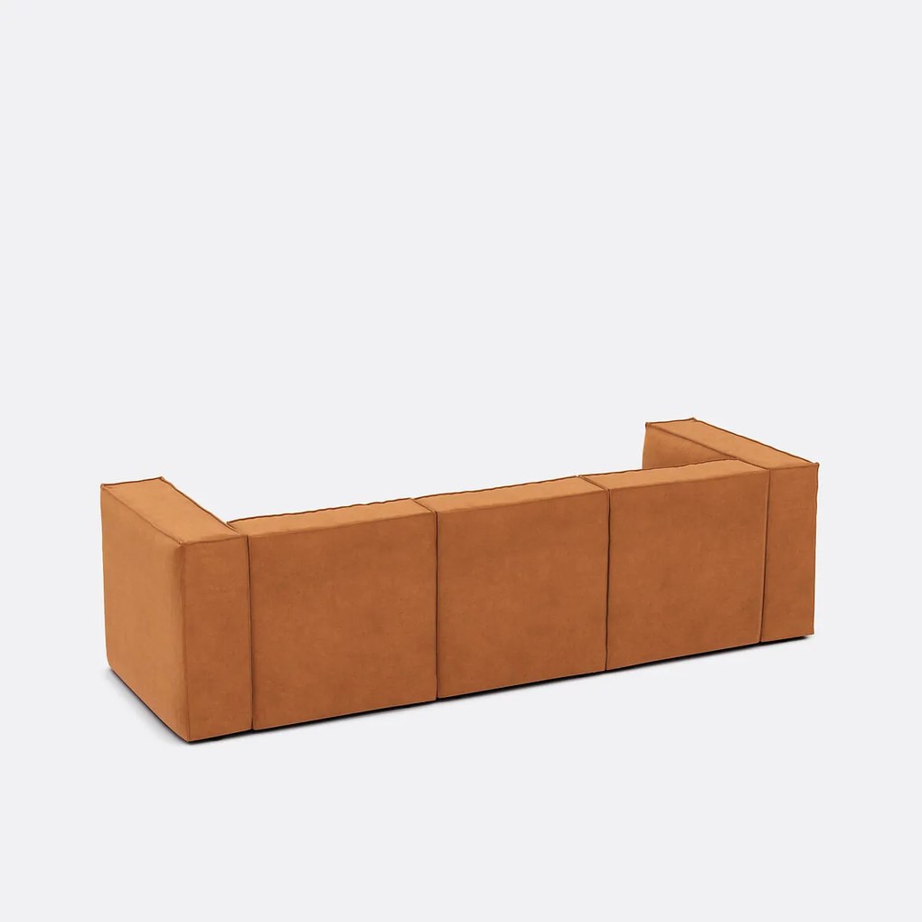 Modulaire bank, 3-zit, gestructureerd fluweel, Seven