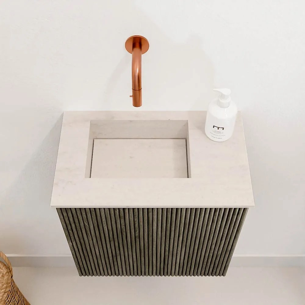 Mondiaz Joya DLux 40cm toiletmeubel shadow met wastafel faye links zonder kraangat meli