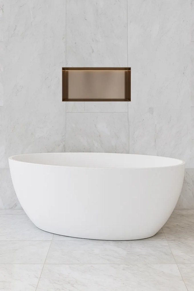 Hotbath &More frameless inbouwnis met verlichting 30x60x10cm tuscan bronze