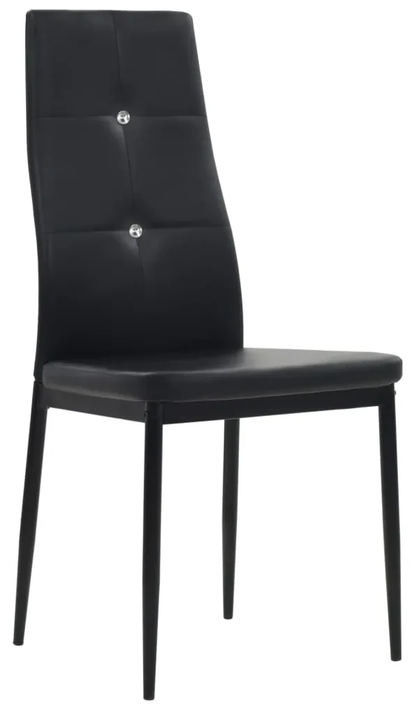 vidaXL Eetkamerstoelen 2 st kunstleer zwart