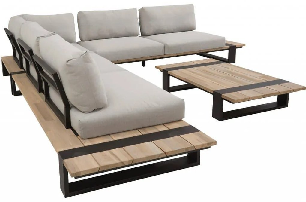 4 Seasons Outdoor | Duke loungeset  Loungeset    houtkleur weerbestendig