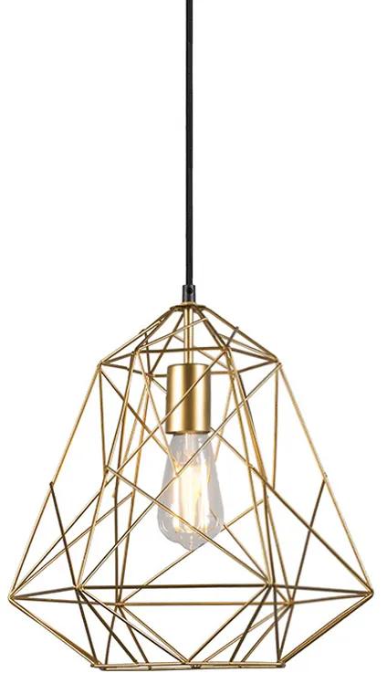 Industriële hanglamp goud - Framework Basic Modern Minimalistisch E27 Draadlamp rond Binnenverlichting Lamp