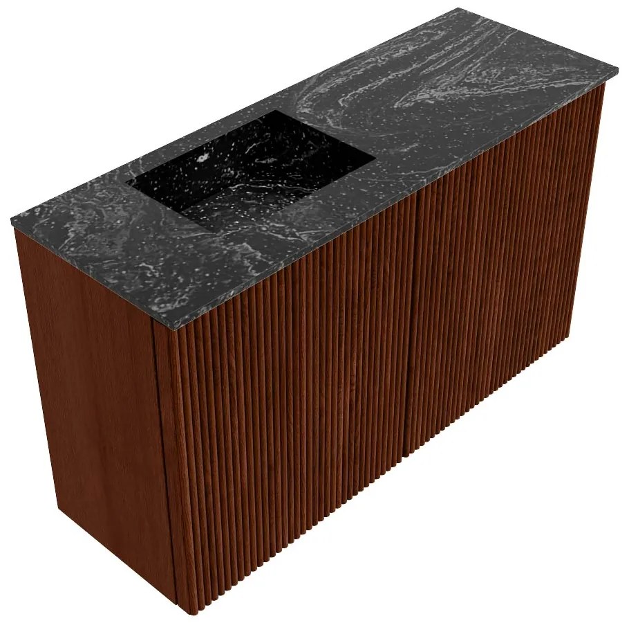 Mondiaz Joya DLux 70cm toiletmeubel ruby met wastafel faye links zonder kraangat lava