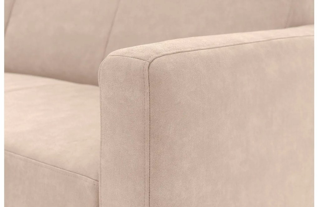 Goossens Bank Key West beige, micro leer, 2,5-zits, modern design