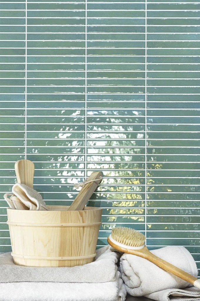 Jabo Pencil Kromo Sage mozaïektegel 35x35cm