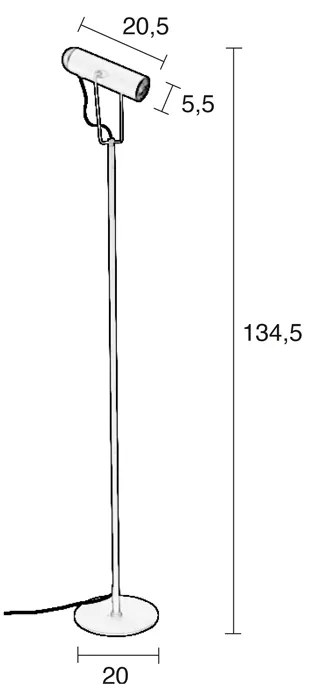 Zuiver Marlon Slanke Vloerlamp Zwart