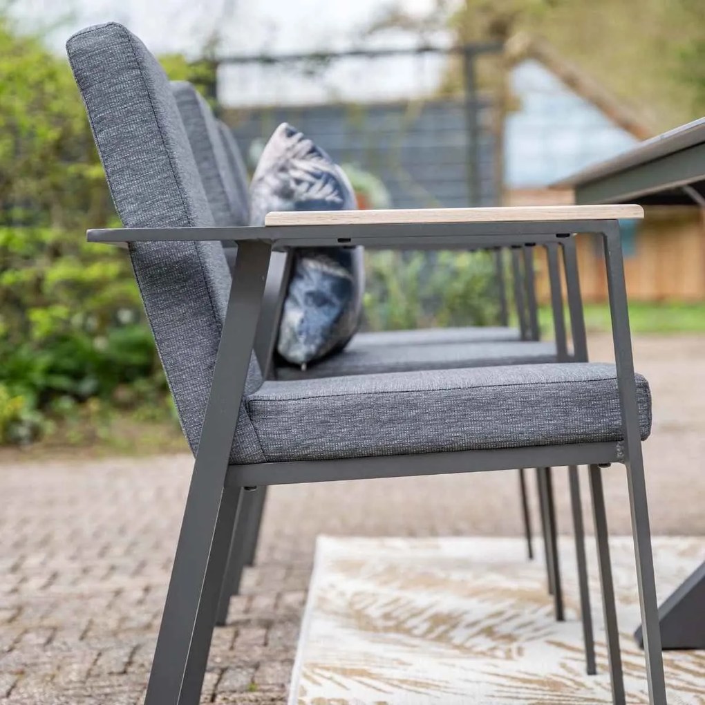 Garden Impressions Angela tuinset 6-delig - Duuk tuintafel Ø150 cm