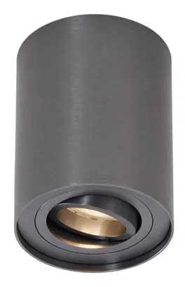 Moderne opbouwSpot / Opbouwspot / Plafondspot gunmetal GU10 50mm kantelbaar - Rondoo Up Modern GU10 Binnenverlichting Lamp