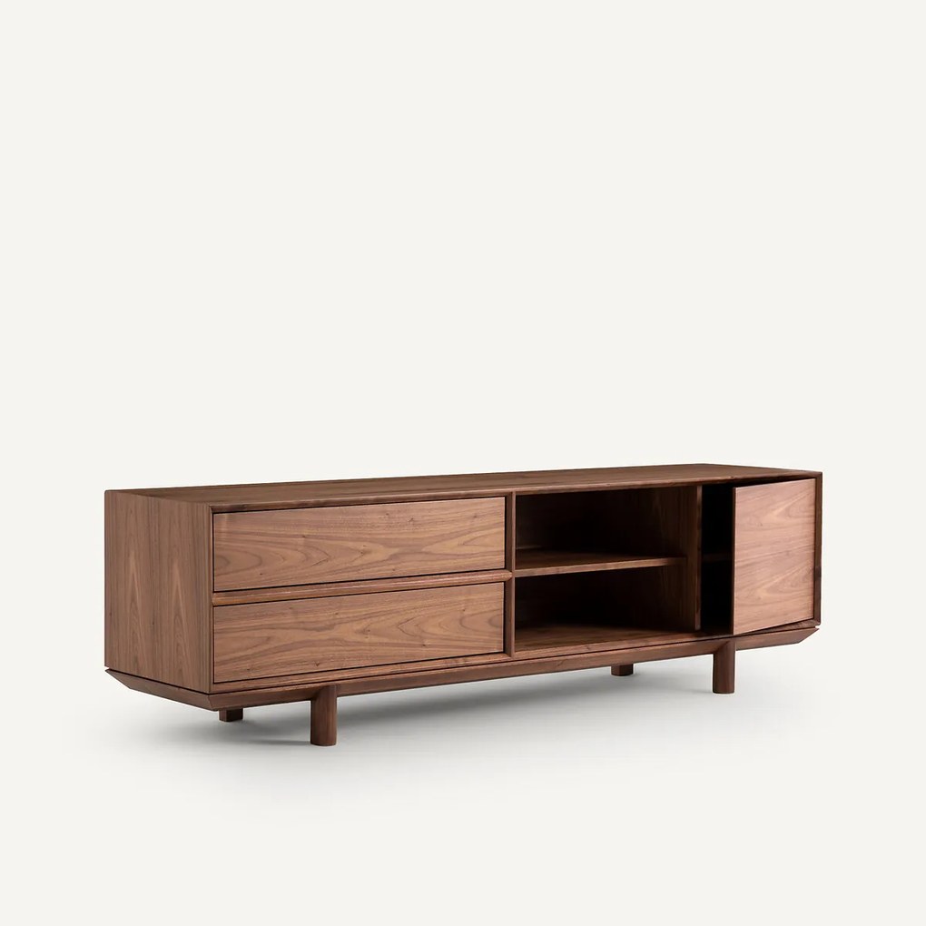 Tv-meubel, notenhout en fineer, GLORIA, ontwerp van Emmanuel Gallina