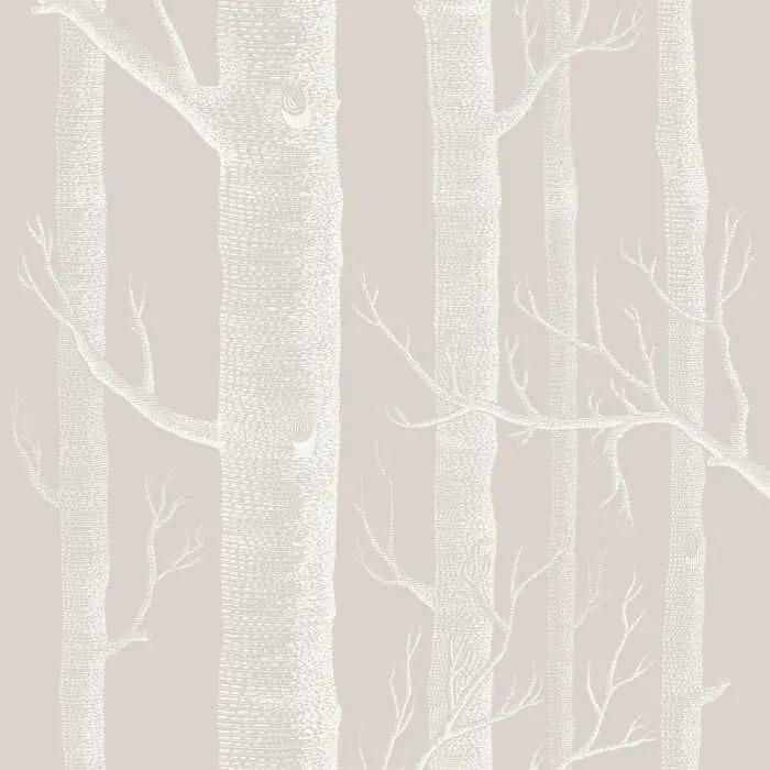 Cole & Son Woods behang Stone White