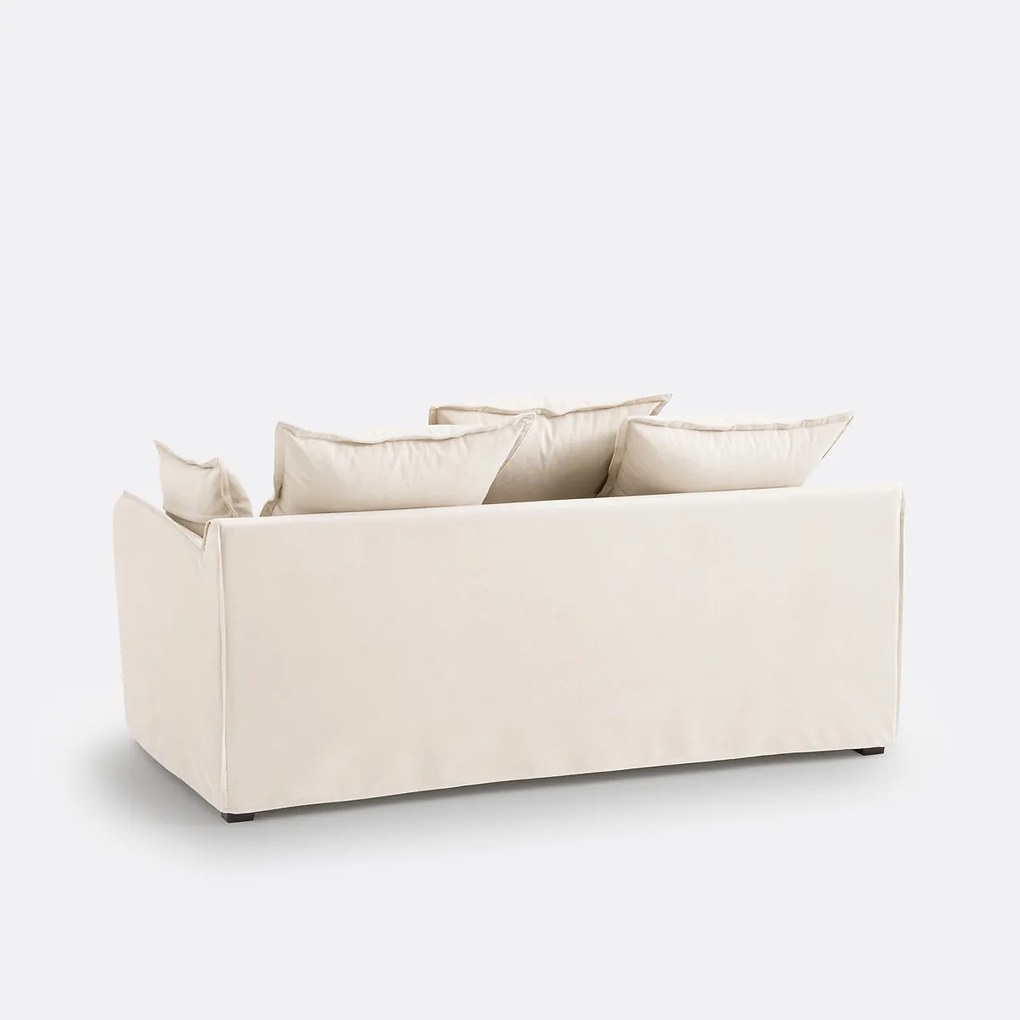 Canapé convertible H14 cm, velours, Odna