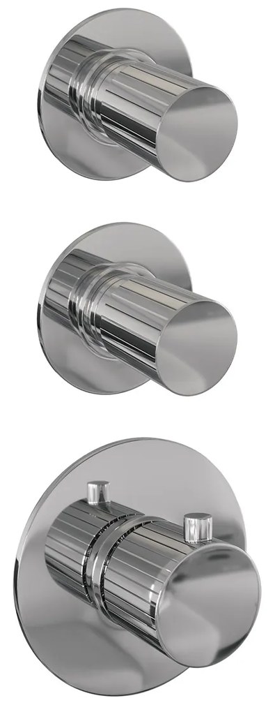 Brauer Stripe inbouw regendouche met 25cm hoofddouche, gebogen muurarm en 3 standen handdouche en glijstang set 11 chroom