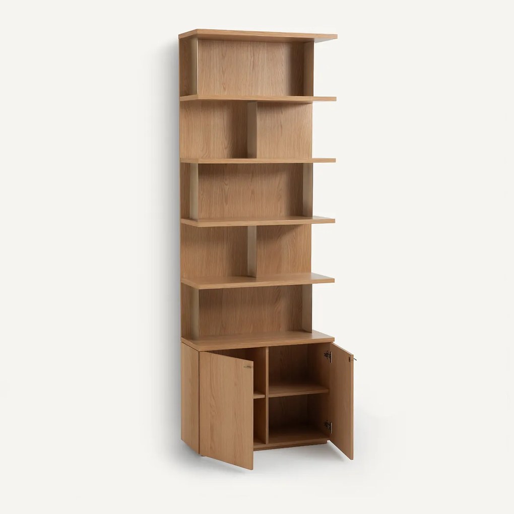 Eiken fineer boekenkast, TETRY