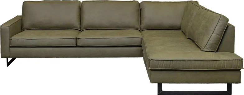 Hoekbank - Riverdance - rechts - leer Dalton groen 14