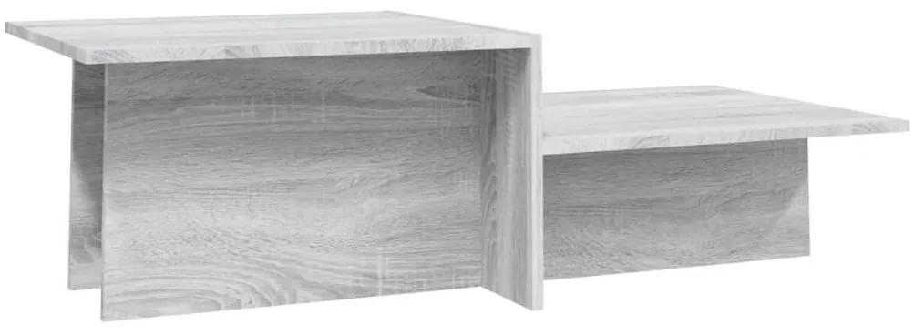 vidaXL Salontafel 111,5x50x33 cm bewerkt hout grijs sonoma eikenkleur