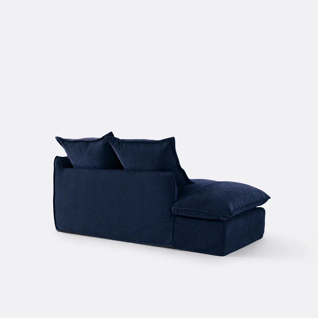 Longchair links, afneembare hoes, in gemêleerd polyester, ODNA