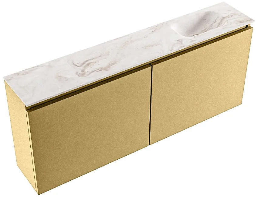 Mondiaz Ture DLux toiletmeubel 120cm oro met wastafel frappe rechts zonder kraangat