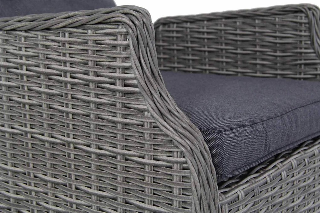 33% korting |  Verstelbare Tuinstoel Wicker Grijs-antraciet Garden Collections Edingburgh