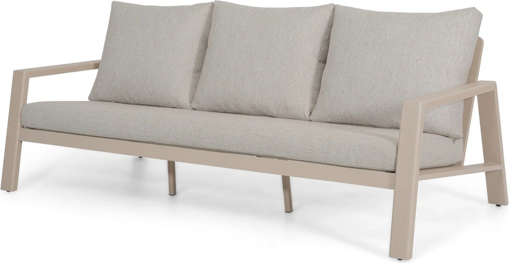 Stoel en Bank Loungeset 5 personen Aluminium Zand/Beige Lifestyle Garden Furniture Melone