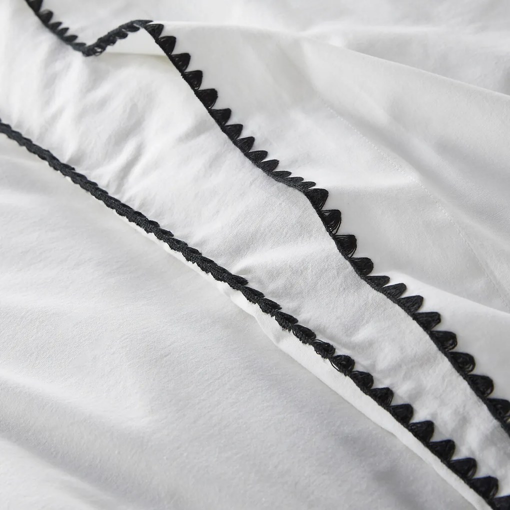 Dekbedovertrek in gewassen katoen, geborduurd, Merida