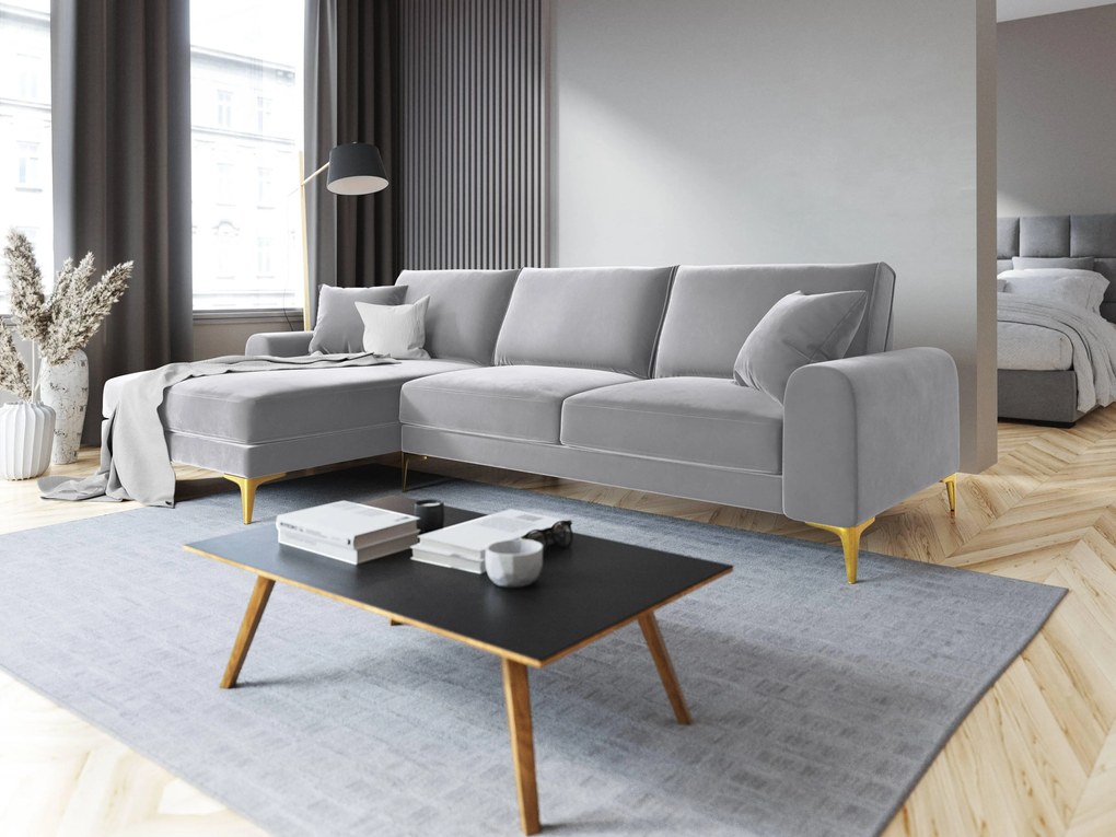 4.5-zitshoekbank Madara links velvet | Mazzini Sofas