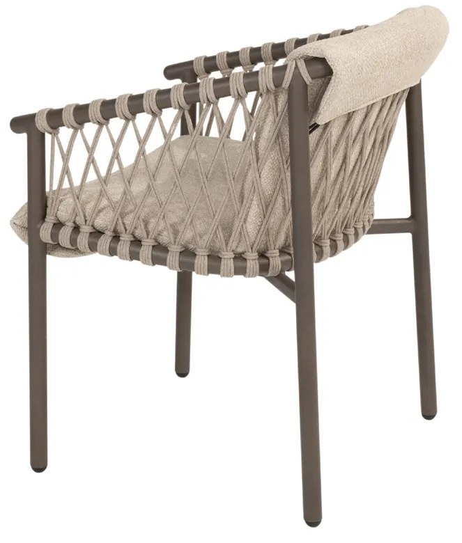 4 Seasons Outdoor Allora dining chair terre  Tuinstoel    bruin weerbestendig