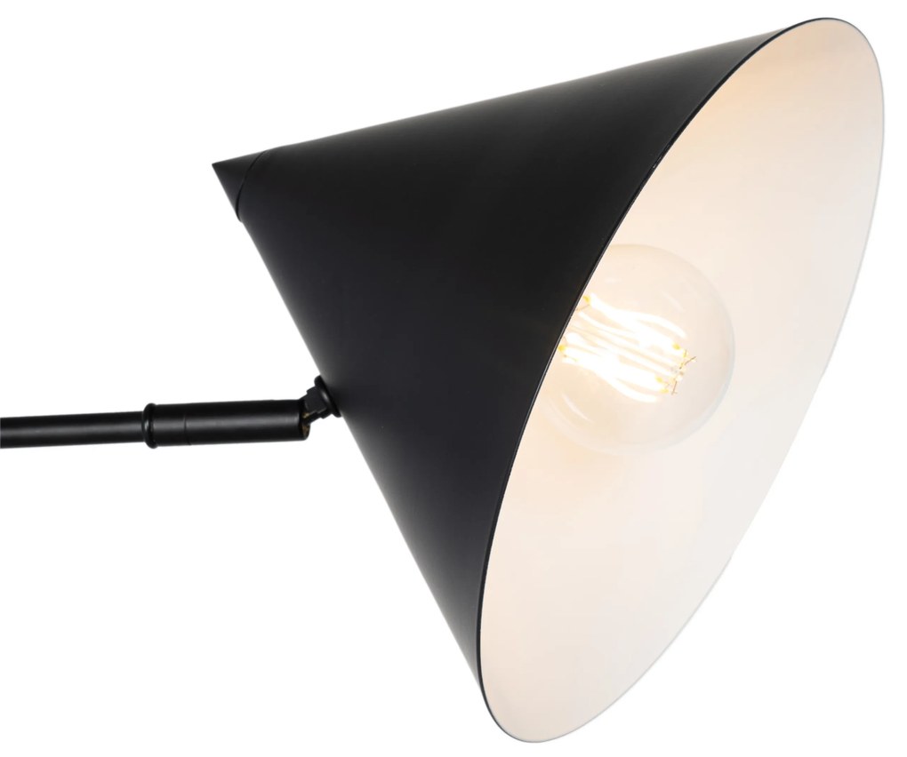 Design wandlamp zwart verstelbaar - Triangolo Design E27 Binnenverlichting Lamp