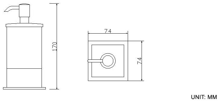 Mueller Cube vrijstaande zeepdispenser chroom