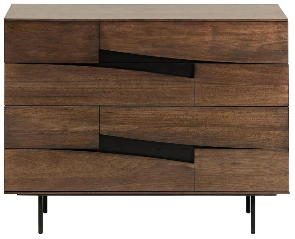 Kave Home Cutt Walnoothouten Ladekast - 120x40x91cm.