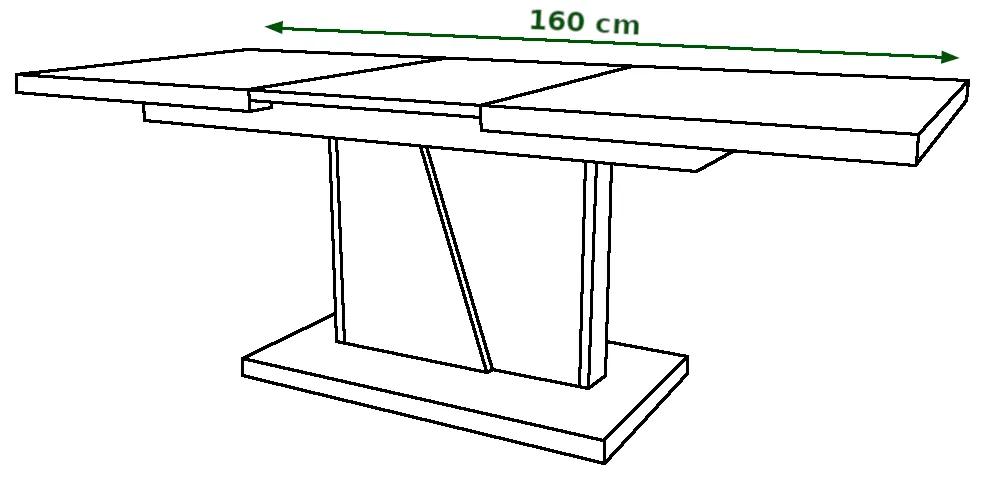 NOIR beton / zwarte, uitschuifbare salontafel