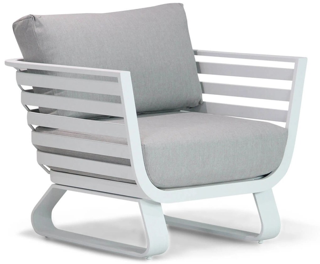 Stoel en Bank Loungeset 4 personen Aluminium Wit  Santika Furniture Santika Sovita