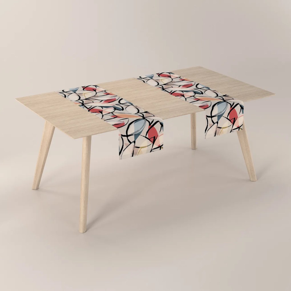 Dekoria Rechthoekige tafelloper, roze-grijs, 40 x 130 cm