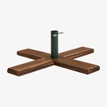 [*] Kerstboomstandaard Van Grenenhout En Ijzer Beluvo Donker Hout - Sklum