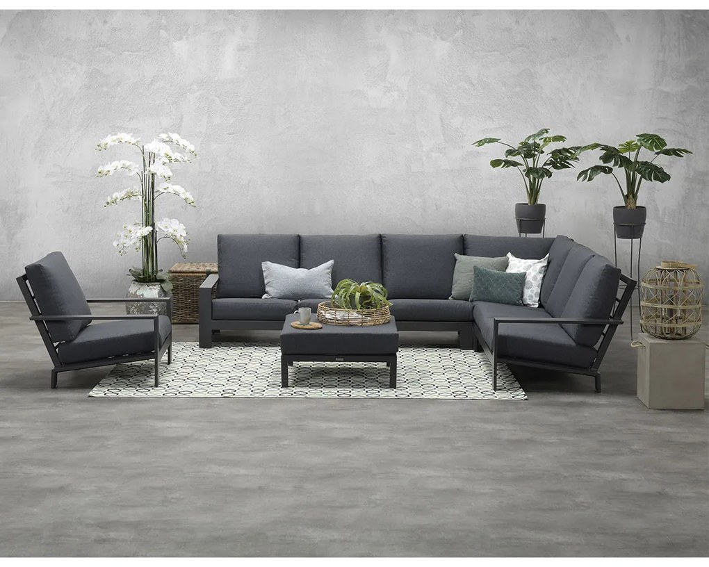 Garden Impressions Coba loungeset 4-delig - donker grijs