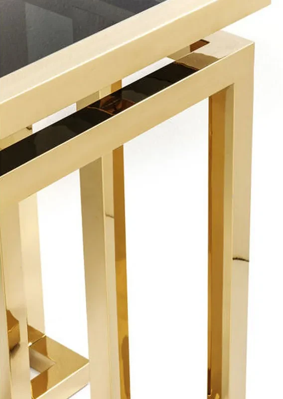 Kare Design Gold Rush Hoekige Console - 160 X 45cm.