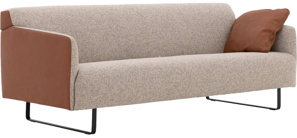 Goossens Excellent Bank Montreal cognac, leer, 2-zits, modern design
