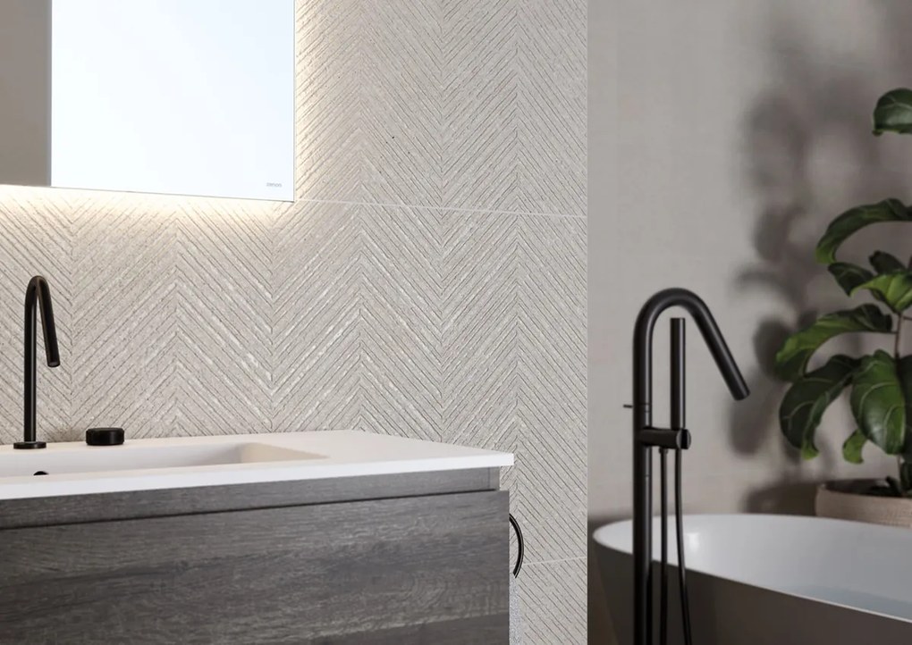 Jabo Borneo Pearl wandtegel geometrisch 60x120cm gerectificeerd
