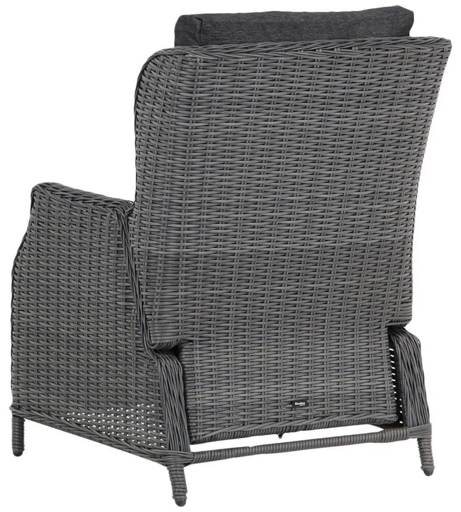 Garden Collections Chicago Lounge Tuinstoel Verstelbaar Wicker Zwart