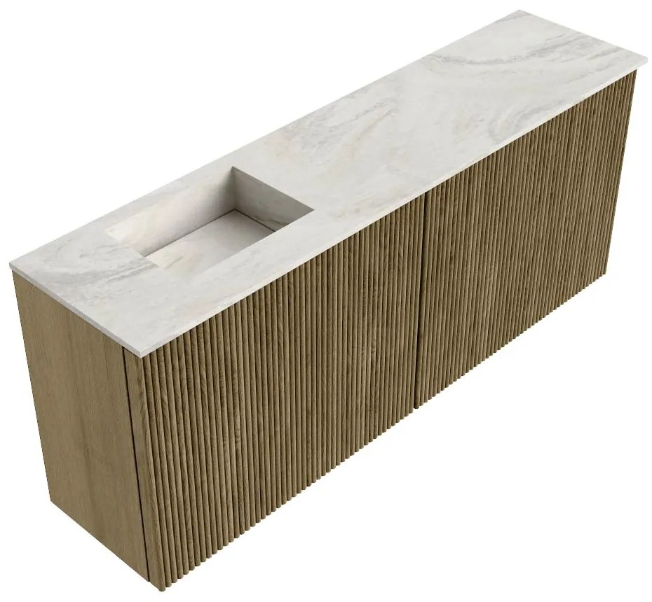 Mondiaz Joya DLux 100cm toiletmeubel dusk met wastafel faye links zonder kraangat ostra