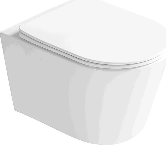 Mexen Rico 2.0 Rimless Tornado wc-pot met slank, langzaam sluitend toiletzitting, duroplast, wit glanzend - 3072L4000T